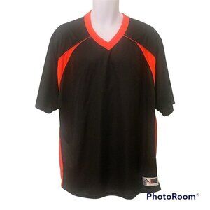 Augusta Sportswear Mens Victor Replica Jersey 2XL Short Sleeve Black Orange